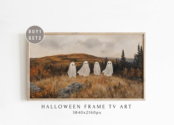 Cute Frame Tv Art Whimsical Halloween Autumn Spooky Samsung