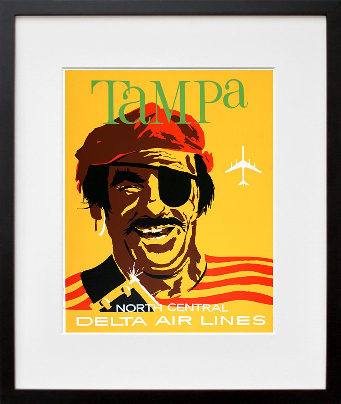 Tampa Florida Retro Travel Poster, Pirate Art - Image 2