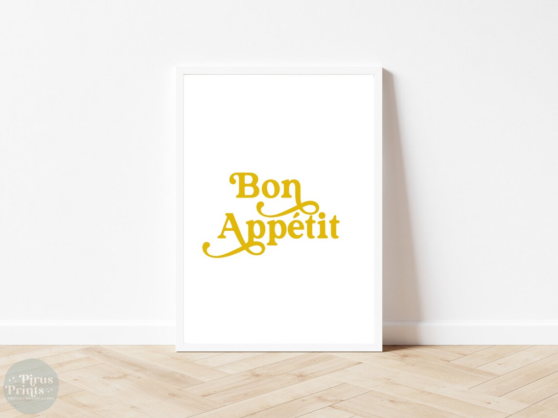 Bon Appetit Retro Typography Kitchen Decor - Image 3
