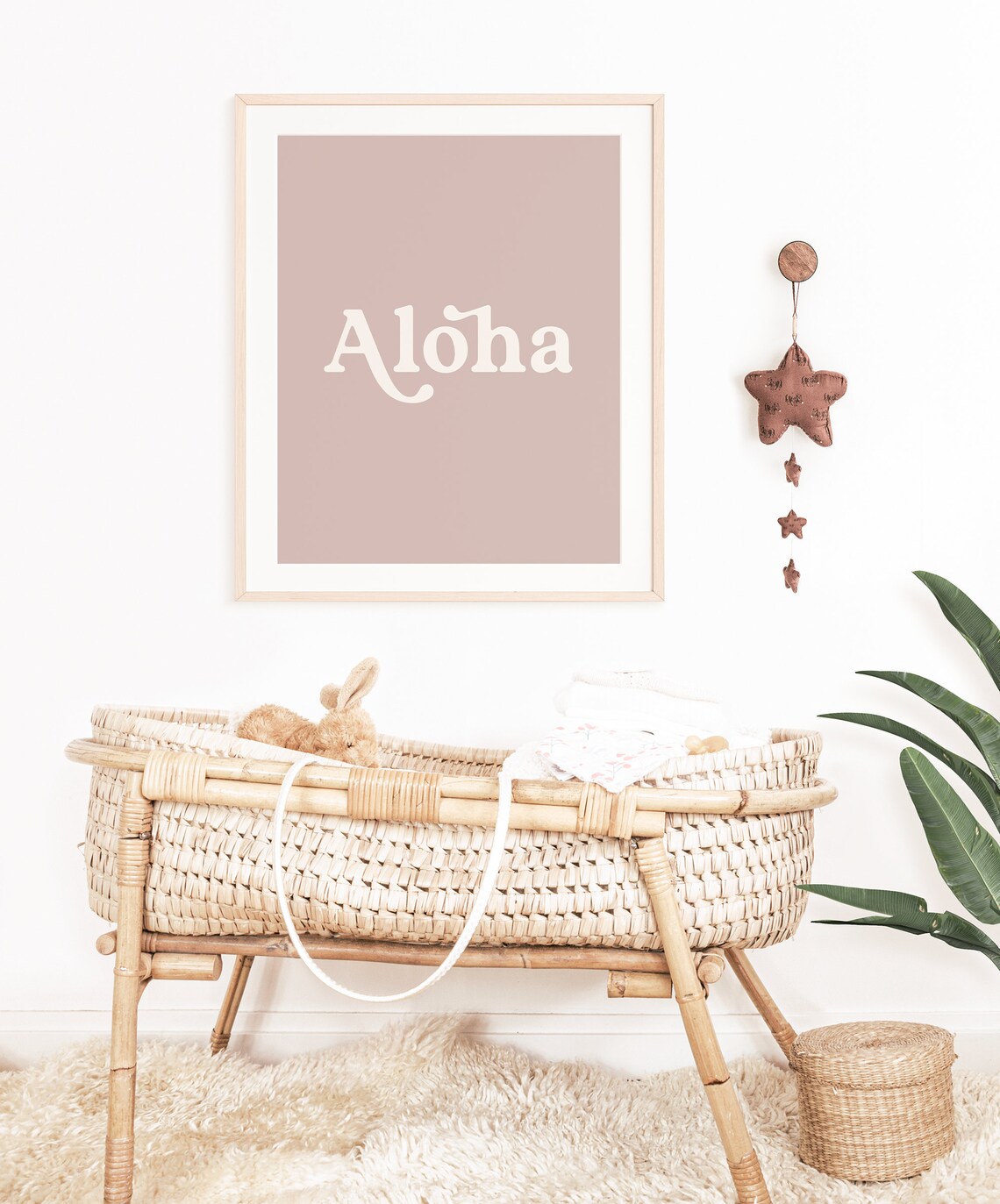 Pink Aloha Boho Hawaii Art Print, Nursery Decor - Image 2