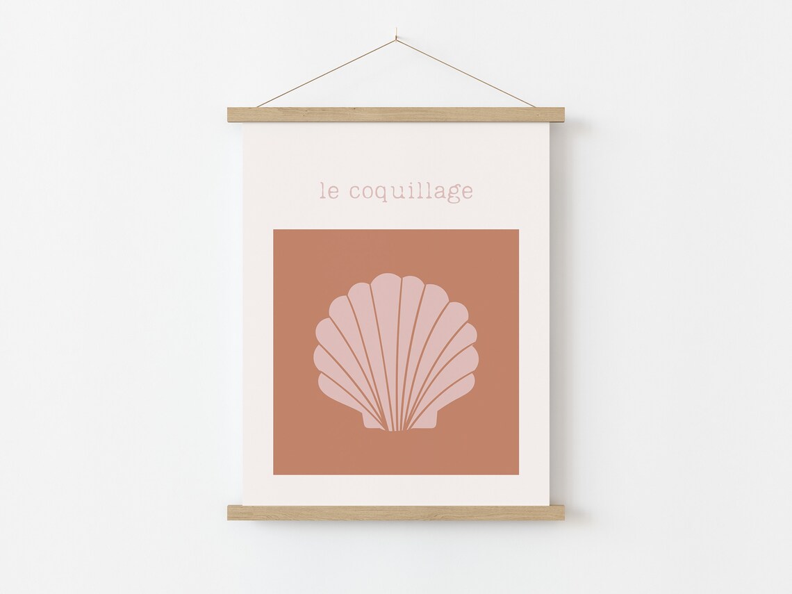 Boho Sea Shell Coastal Summer Beach Art Print - Image 5