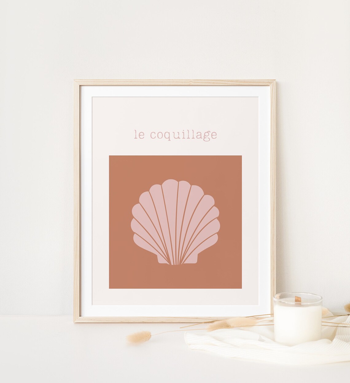 Boho Sea Shell Coastal Summer Beach Art Print - Image 3
