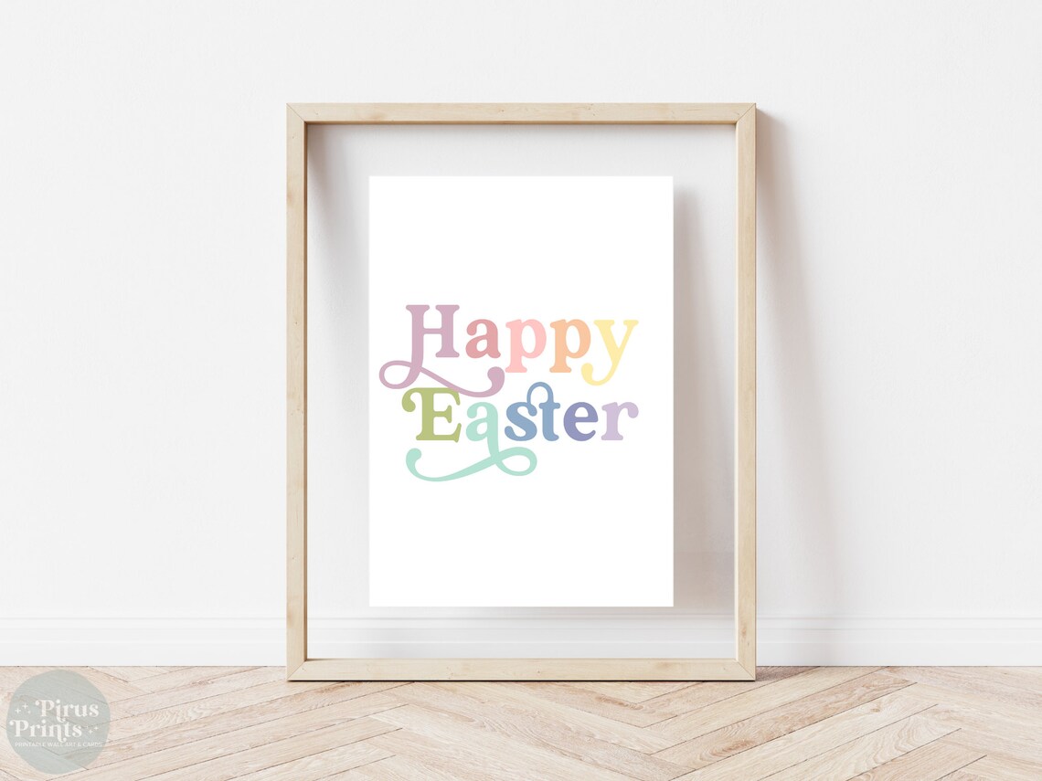 Happy Easter Sign, Easter Wall Art Print - Image 5