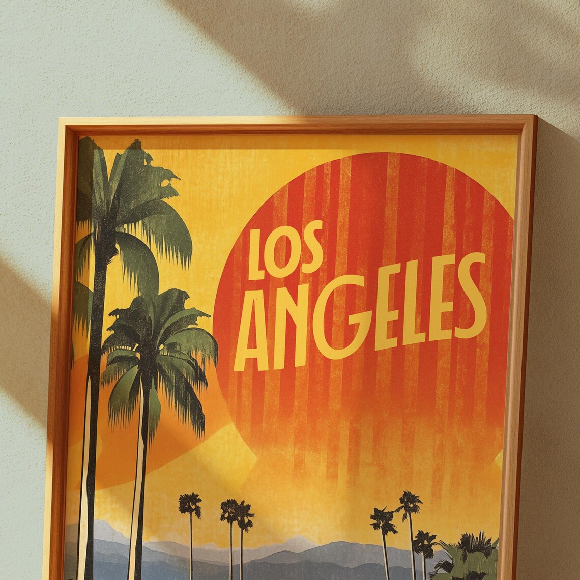 Los Angeles Sunset Vintage Retro Mid-Century Poster - Image 3