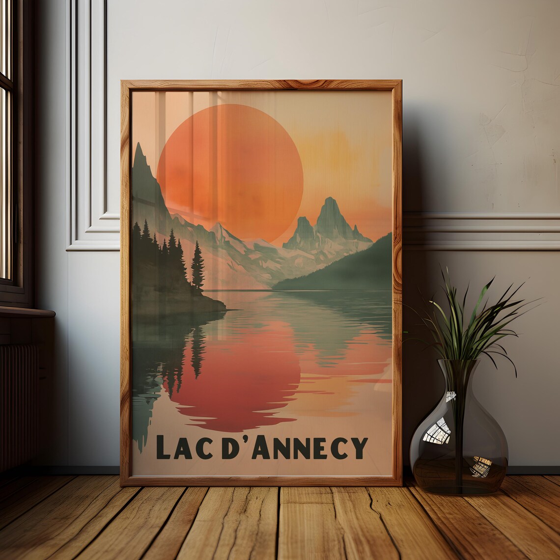 Lake Annecy Vintage Travel Poster, French Alps - Image 2