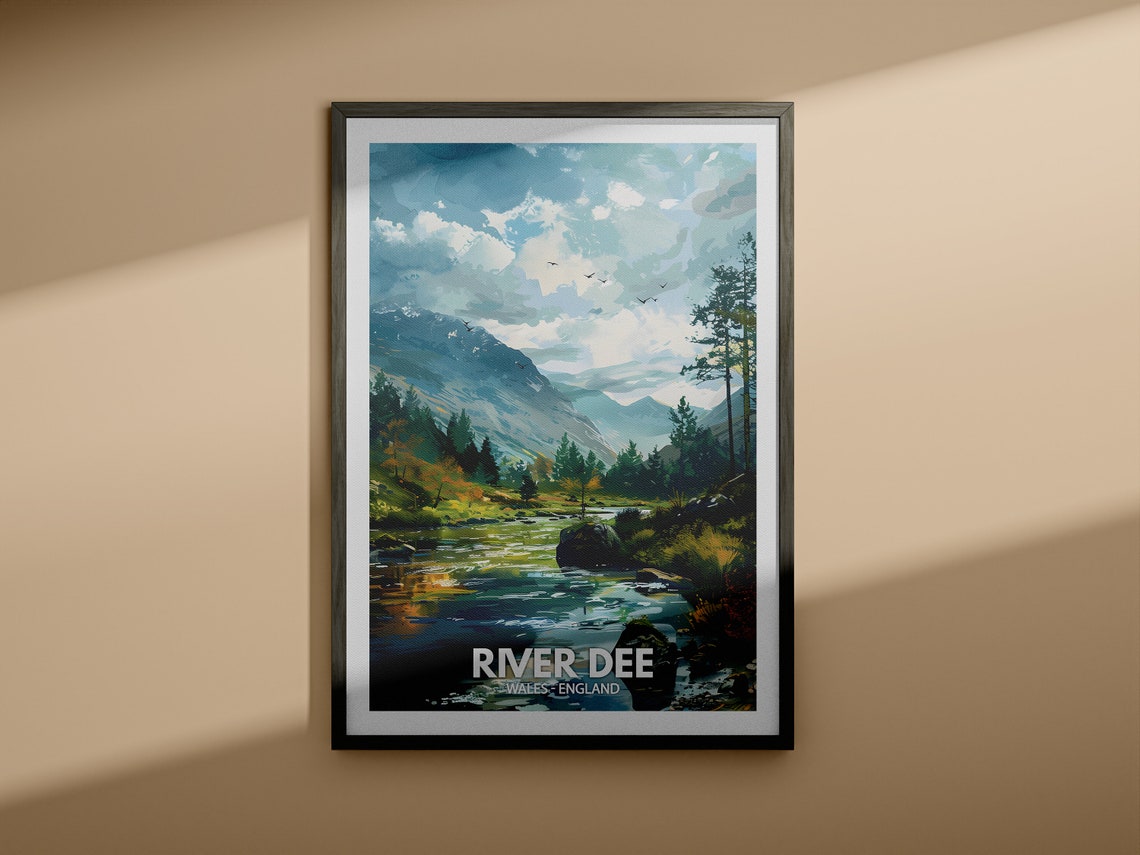 River Dee Wales England Mountain Stream Valley Nature Poster - Image 4
