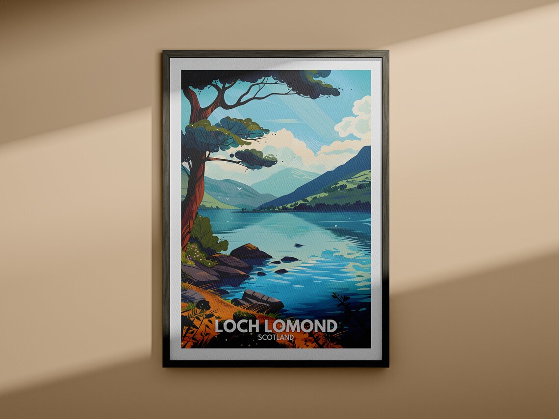 Loch Lomond Scotland Peaceful Mountain Lake Pine Shores Poster - Image 4