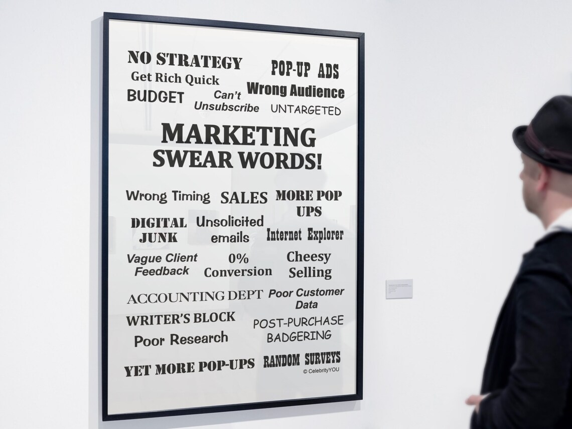 Marketing Swear Words Funny Marketing Office Humor Work Poster - Image 2