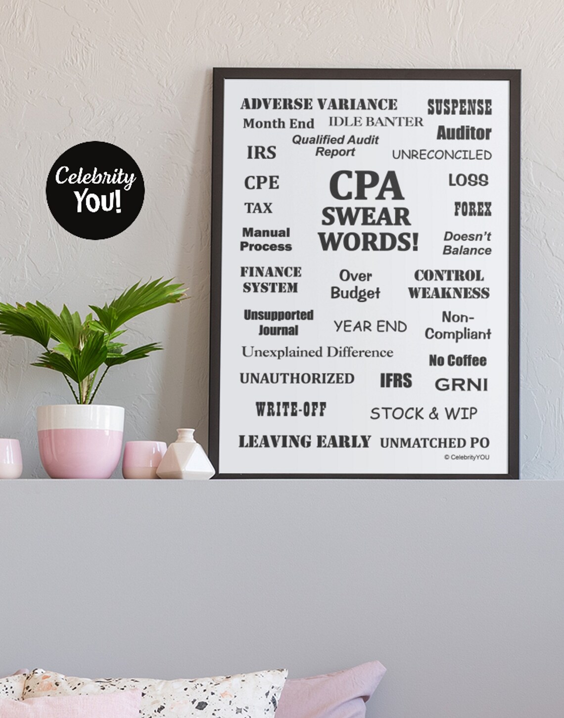 CPA Swear Words Office Decor Funny Accountant Poster - Image 2