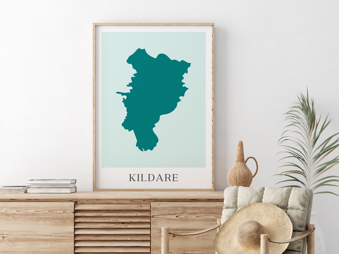 County Kildare Map, Irish Travel Poster - Image 2