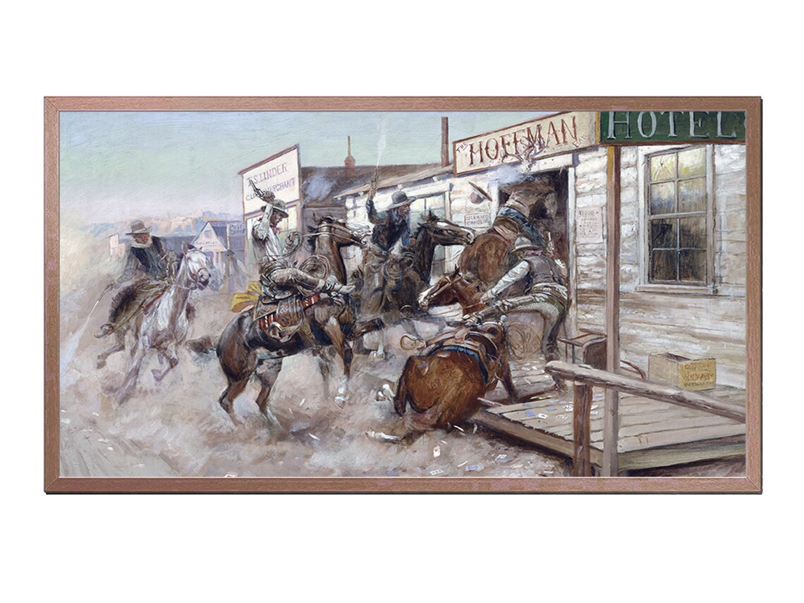 Vintage Cowboys Western Art Print, TV Art