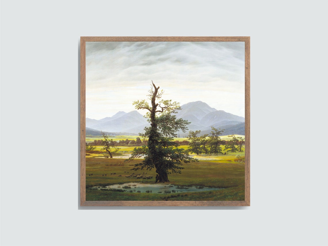 Caspar David Friedrich The Solitary Tree Romantic Landscape Art Poster - Image 2