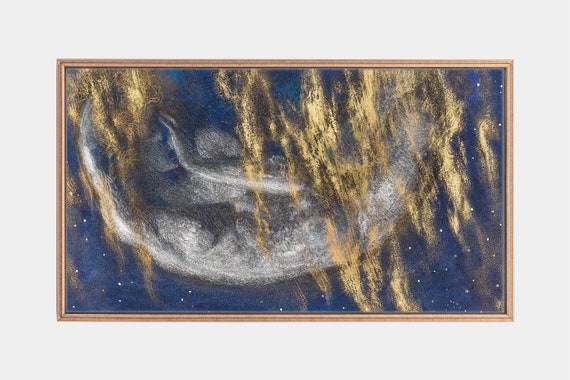 Frame Tv Art Paintings Of Moon Woman In The Moon Sky In Art Mythology Paintings Tv Art Instant
