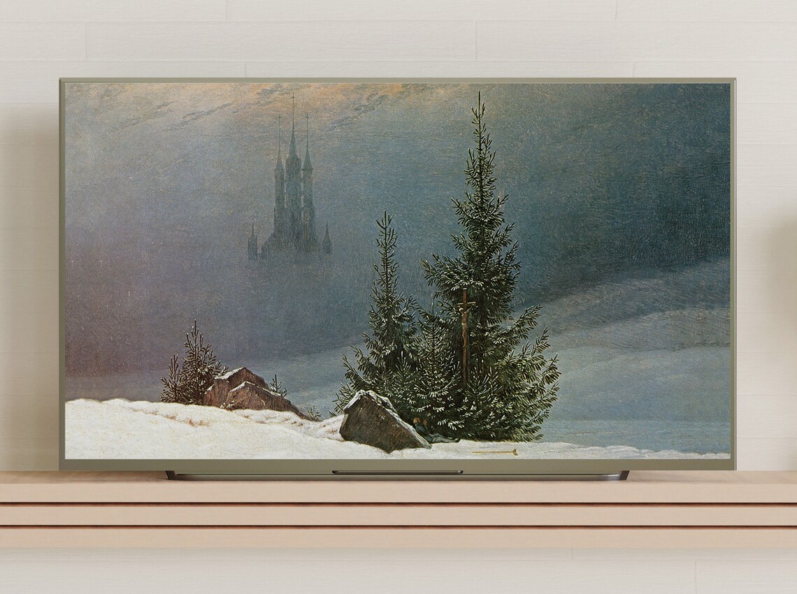 Winter Landscape With A Church, Vintage Art Print - Image 3
