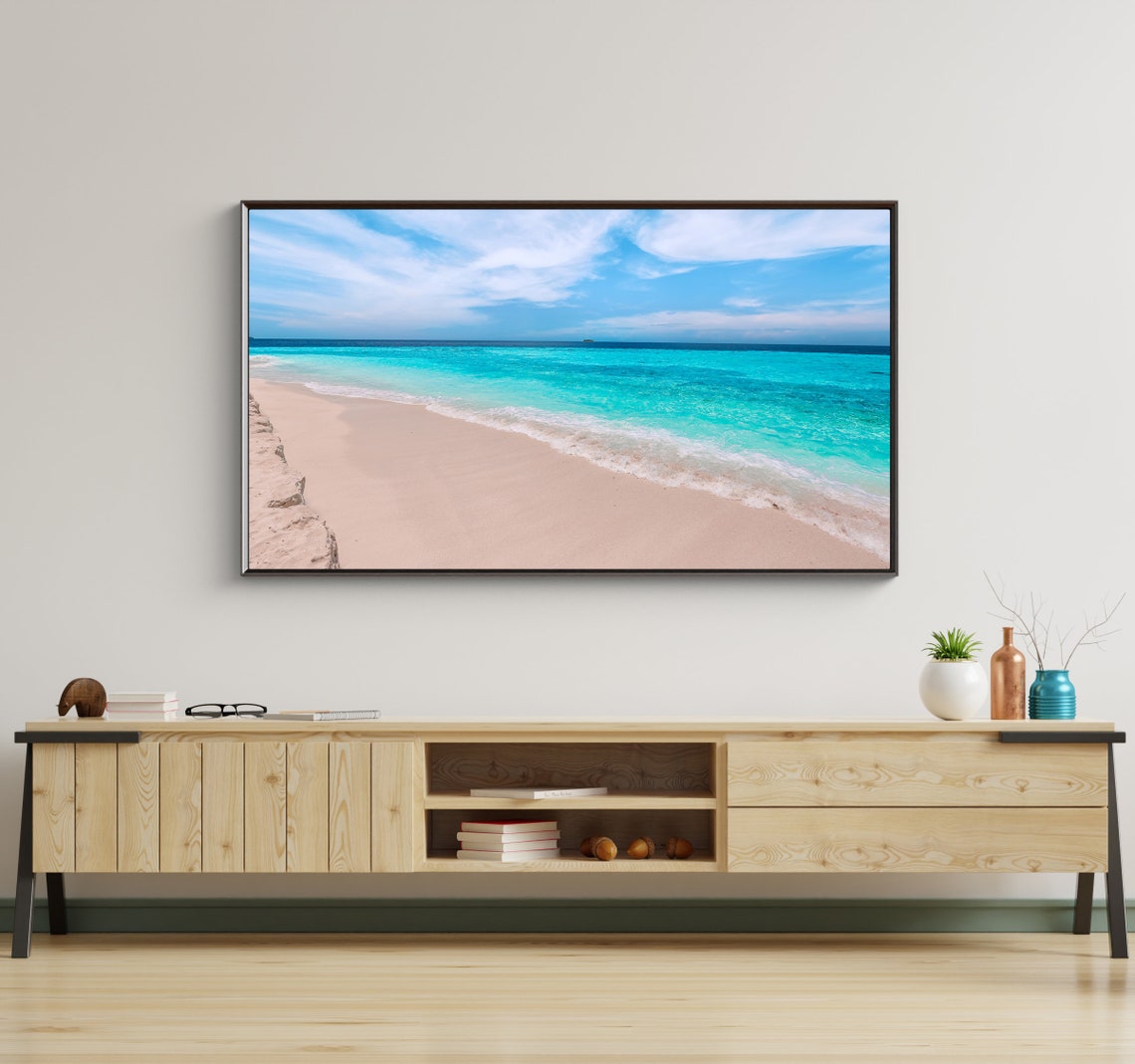 Tropical Island Beach Turquoise Water White Sand Paradise Ocean Poster
