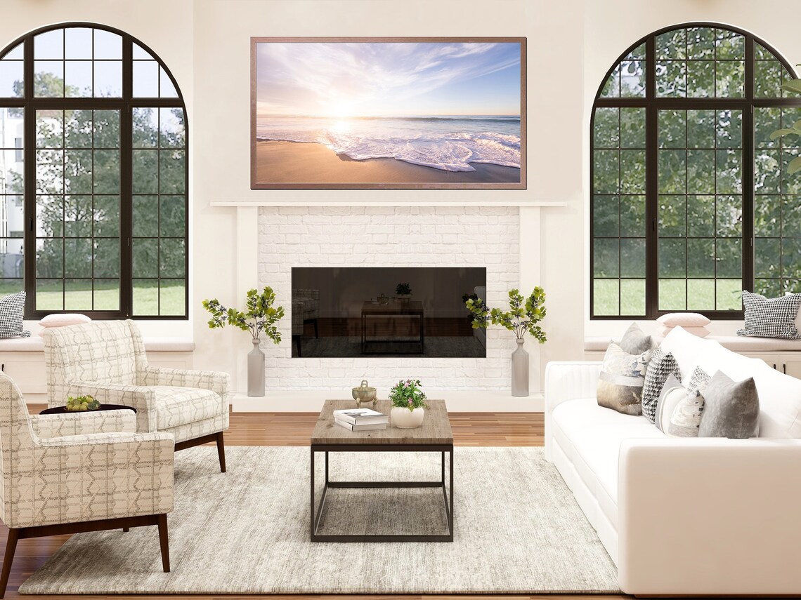Beach Frame TV Art, Coastal Wall Art Print - Image 3