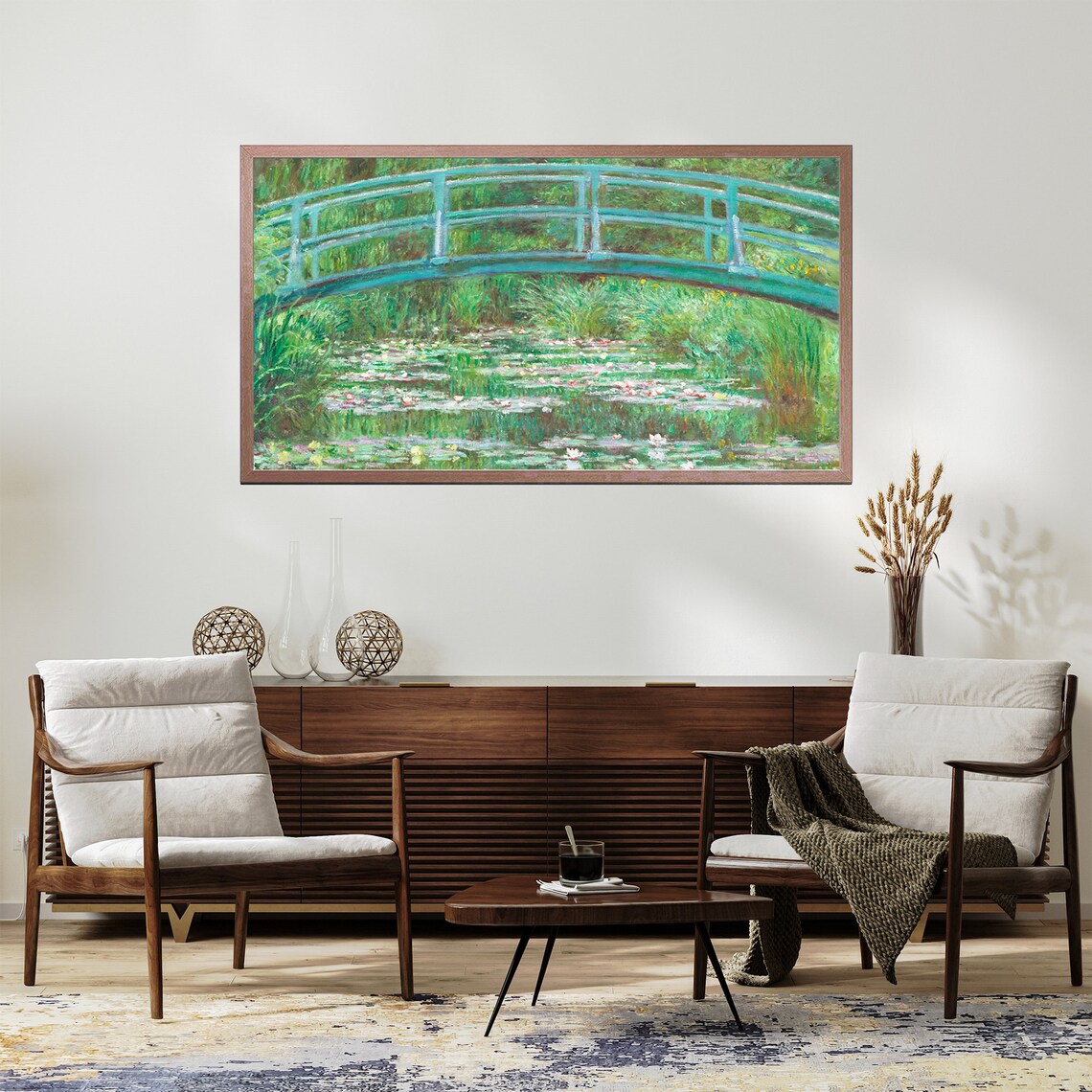 Claude Monet Japanese Footbridge Giverny Garden Impressionist Artwork Poster - Image 2