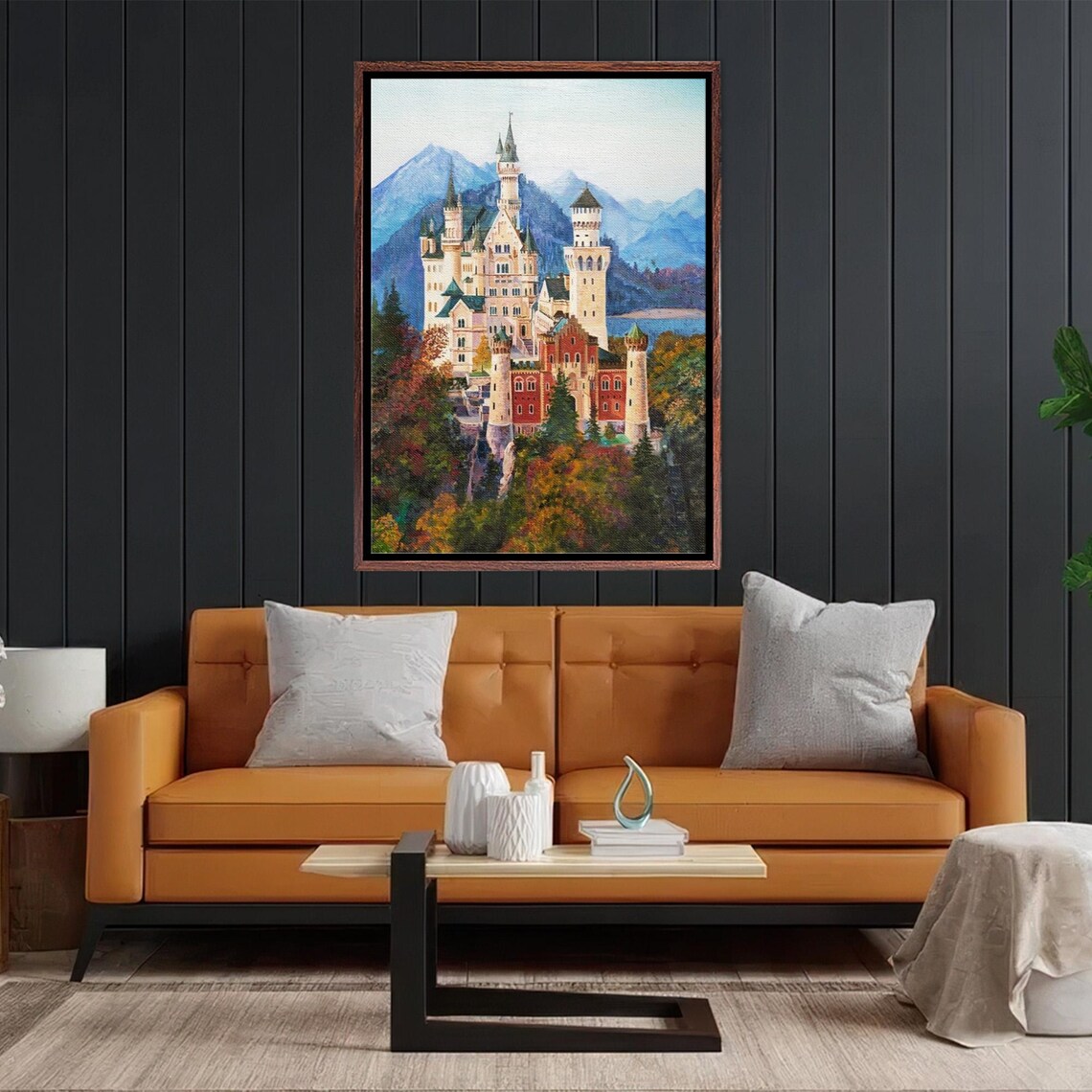 Neuschwanstein Castle Bavaria Germany Fairytale Painting Poster - Image 2