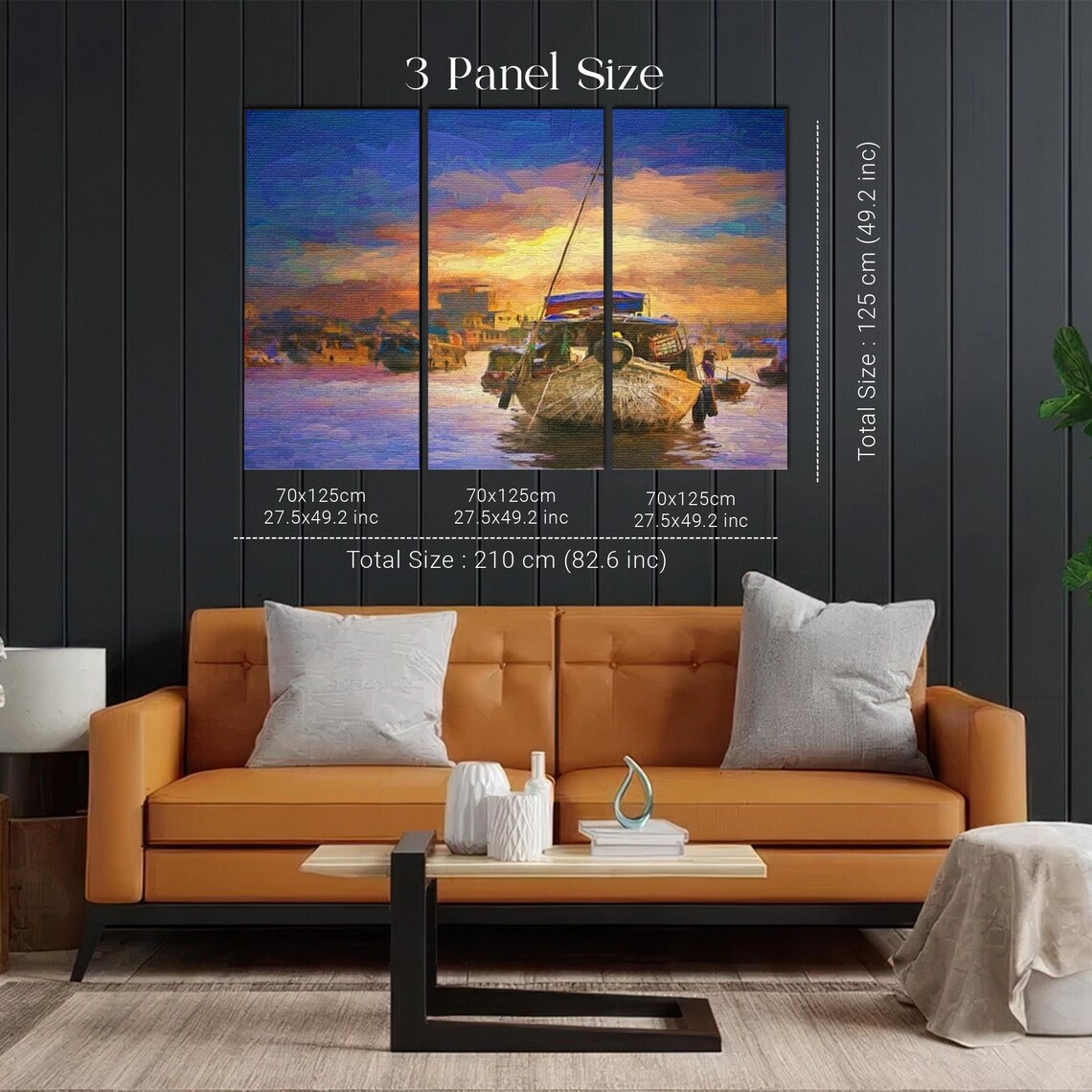Floating Market Boat At Golden Sunset Mekong Delta Vietnam Poster - Image 2