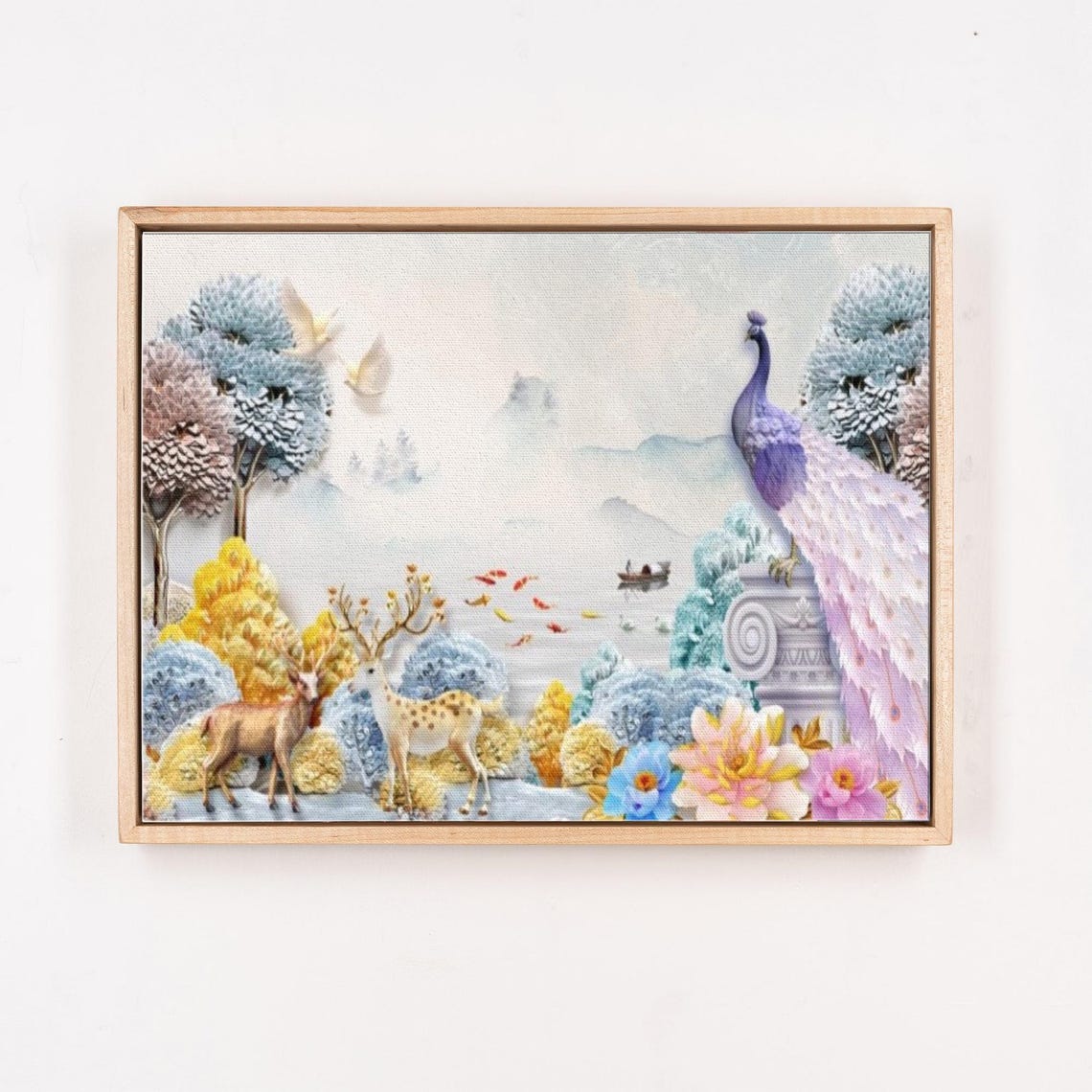 Animals In The Forest Decorative Wall Art Framed Wall Art Surreal Print Housewarming Gift Surreal Modern Wall Decor - Image 4