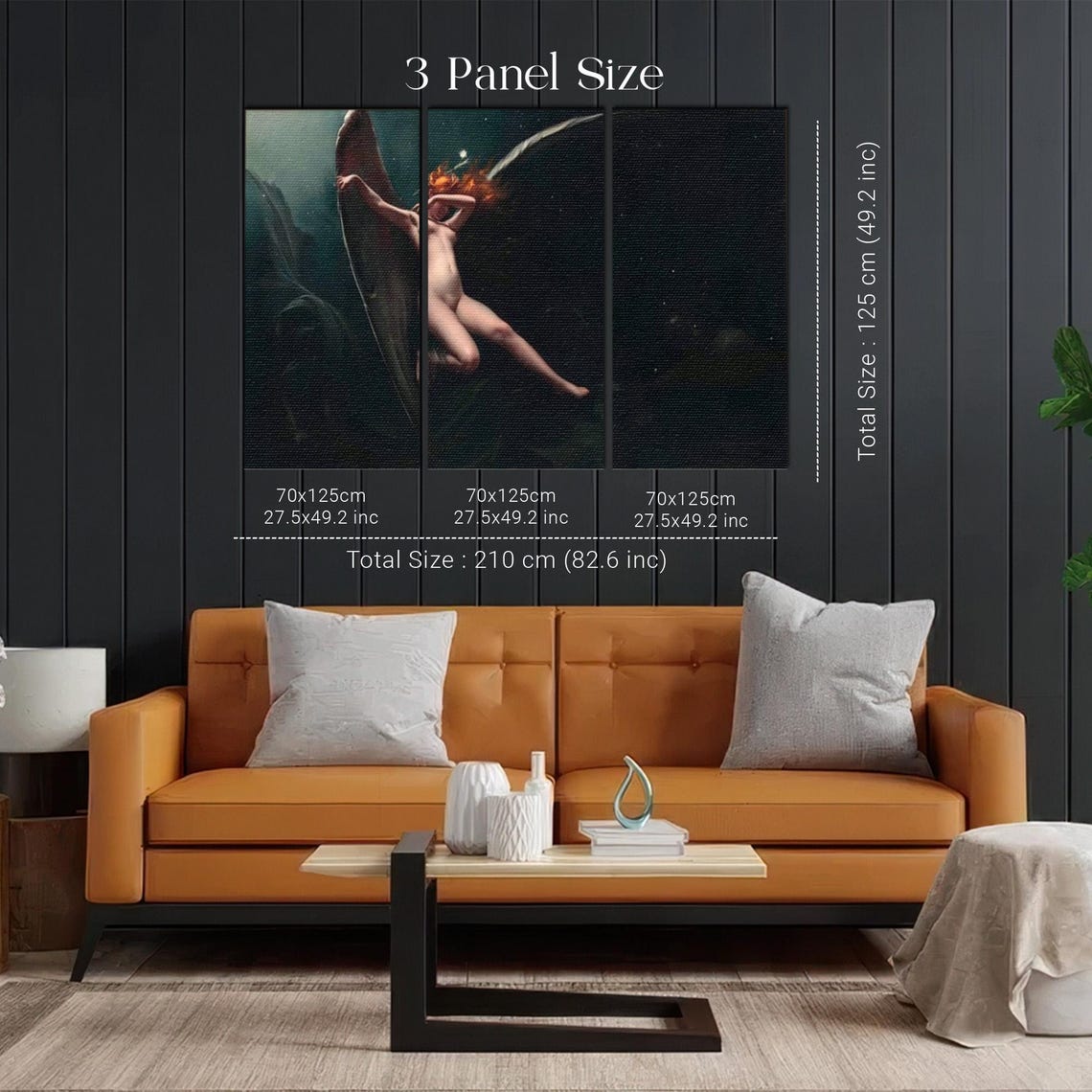 Fairy Flying Beneath a Crescent Moon in a Starry Night Sky Poster - Image 2