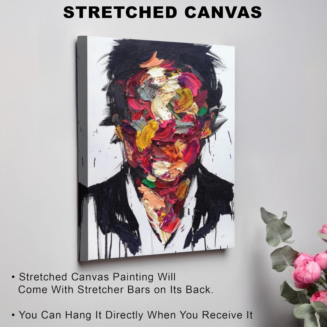 Abstract Face Painting With Bold Colorful Brushstrokes Poster - Image 3