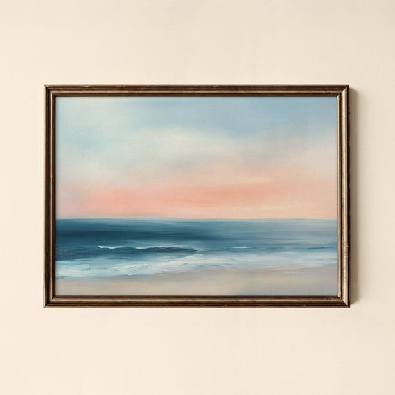 Vintage Pastel Sunset Print Living Room Decor Collected Prints Cpl429