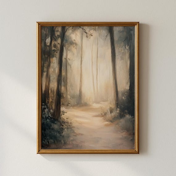 Vintage Forest Path Print Bedroom Decor Collected Prints Cpp398