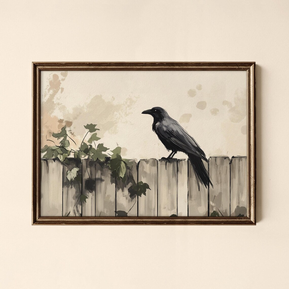 Halloween Crow Print Holiday Wall Art Bathroom Collected Prints Cpl697