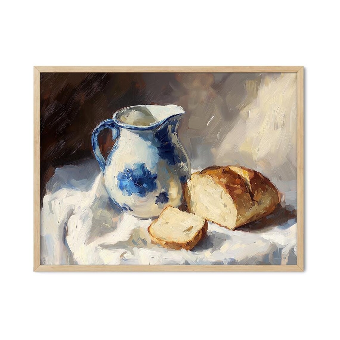 Sourdough Bread Print, Rustic Kitchen Decor
