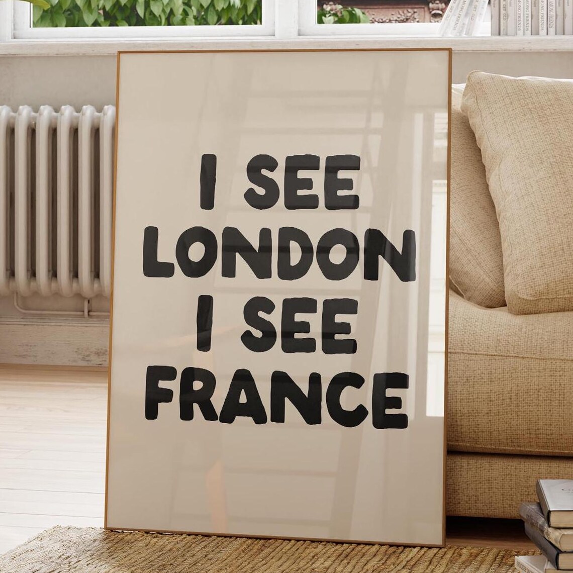 I See London France Bathroom Humor Art Print