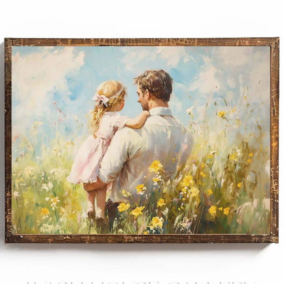 Fatherhood Print Father Daughter Art Gift For Dad Gift For Fathers Day Gift Daddys Girl Nursery Wall Art For Girl Bedroom Wall Art