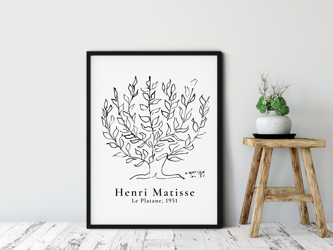 Matisse, La Platane The Plain Tree 1951 Poster