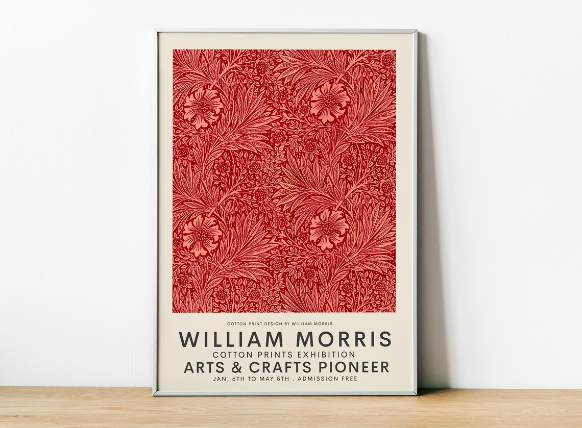 William Morris Exhibition - Cotton Design Poster