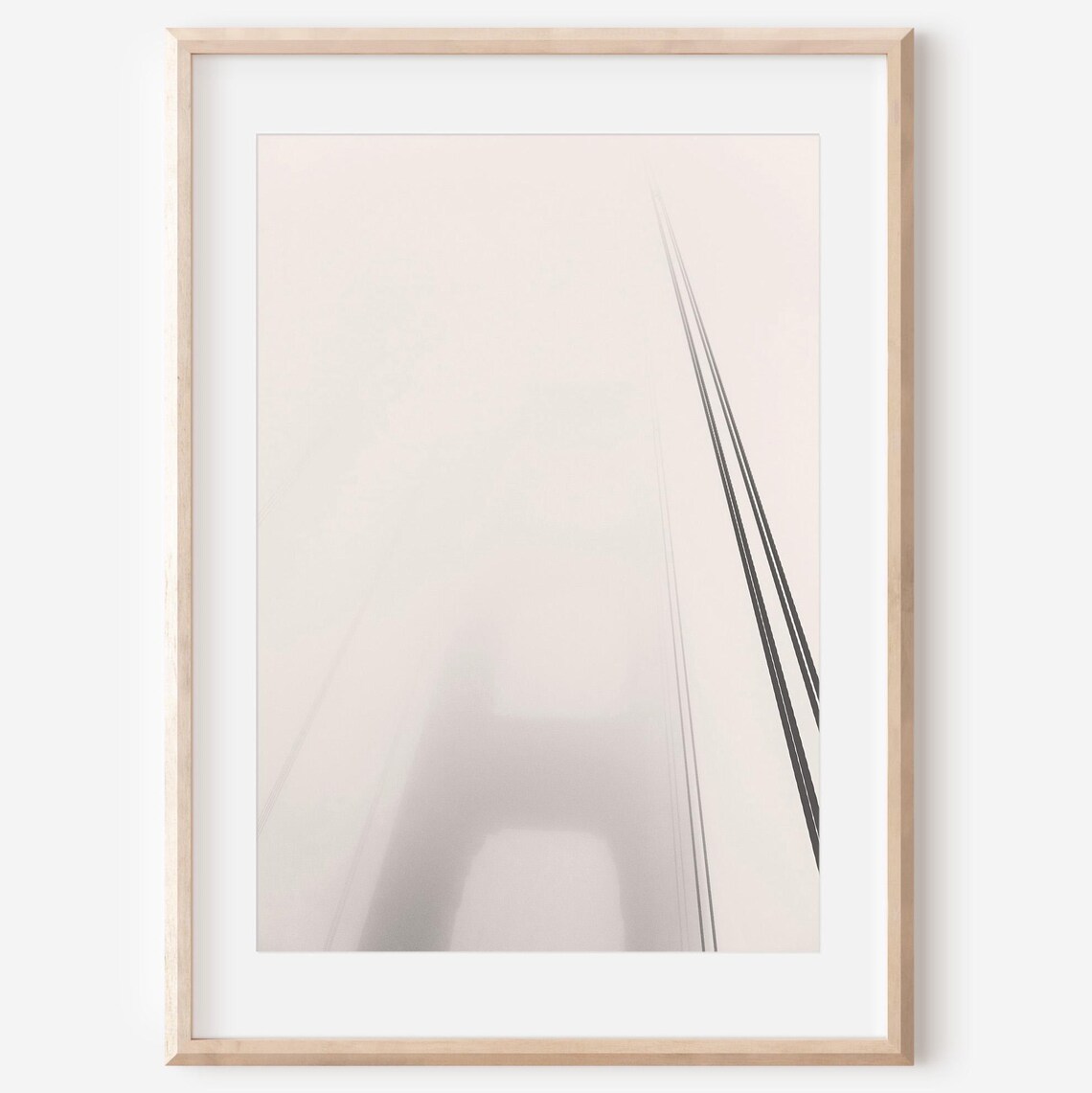 Golden Gate Black and White San Francisco Art Print