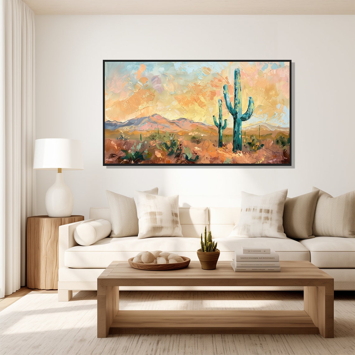 Southwest Desert Sunrise Saguaro Cactus Mountain Landscape Poster - Image 5
