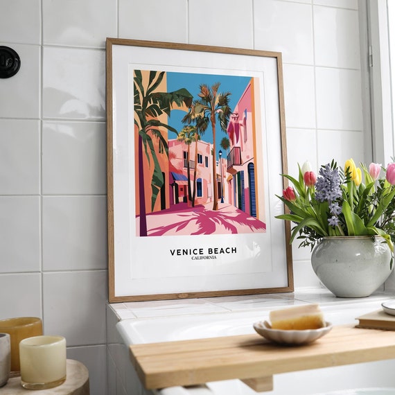 Venice Beach Art Print Matisse Style Travel Poster
