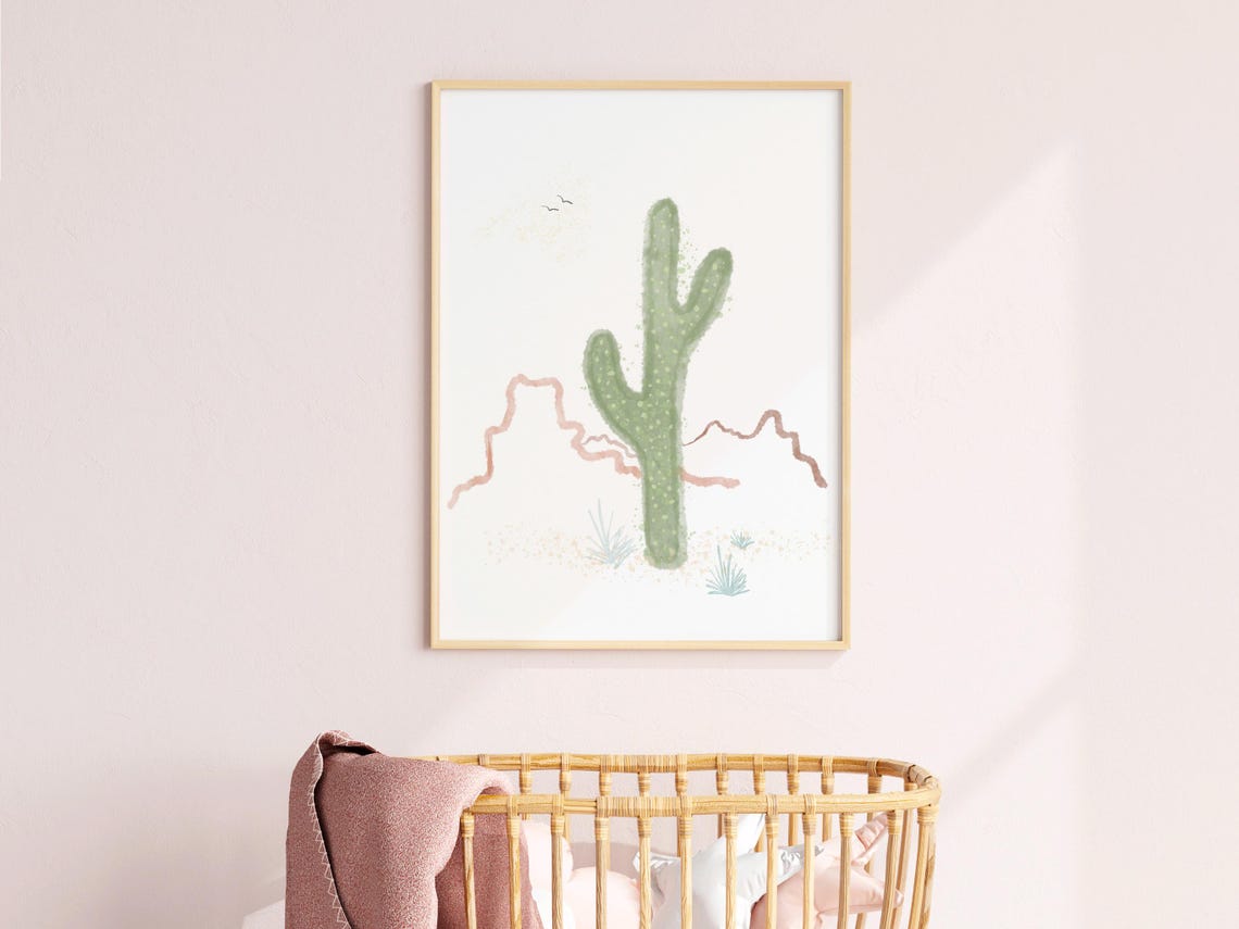 Cactus Theme Nursery Print Desert Wall Art Baby Room Artwork Boho Decor - Image 3