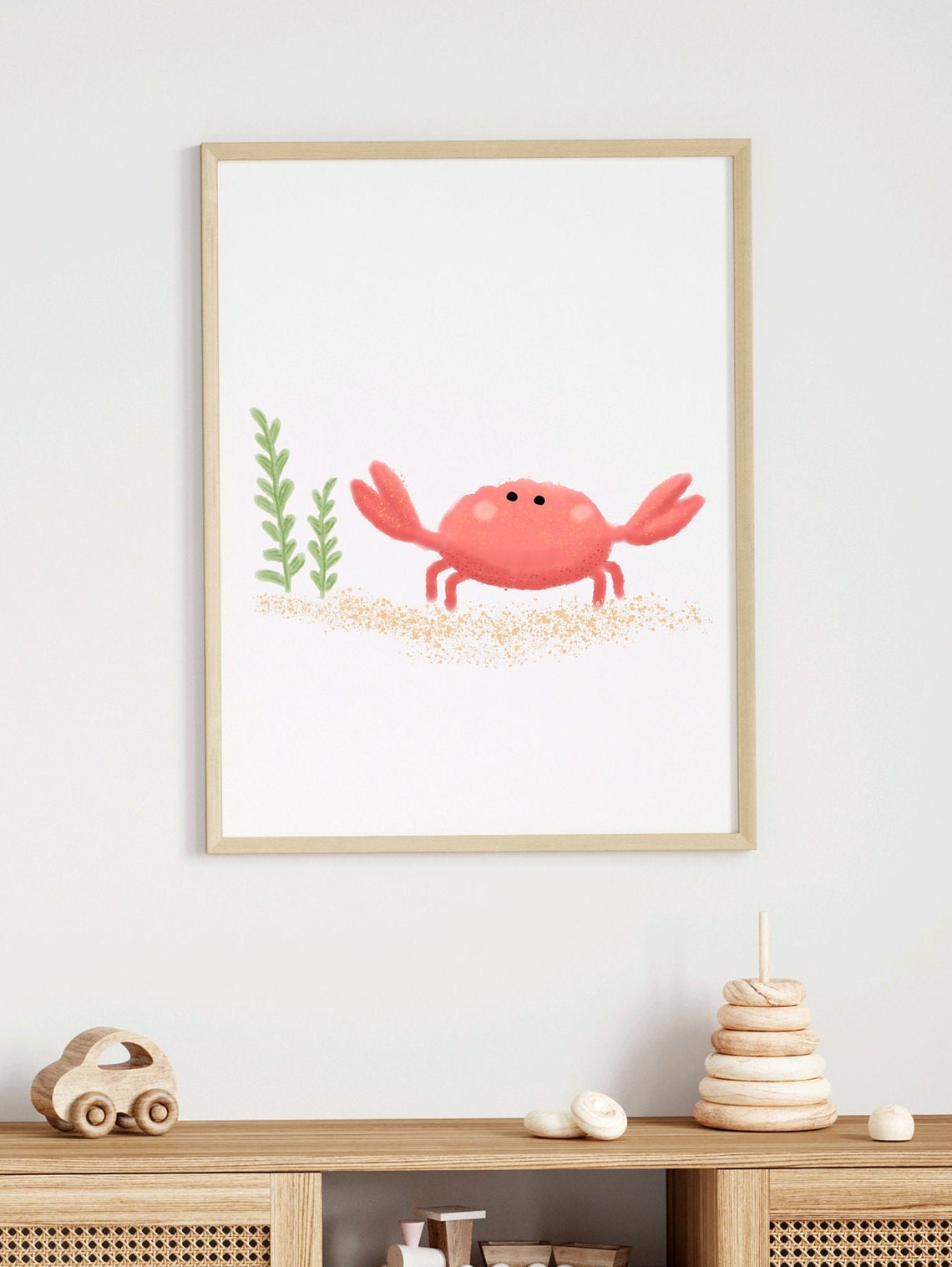 Baby Ocean Theme Crab Nursery Art Print