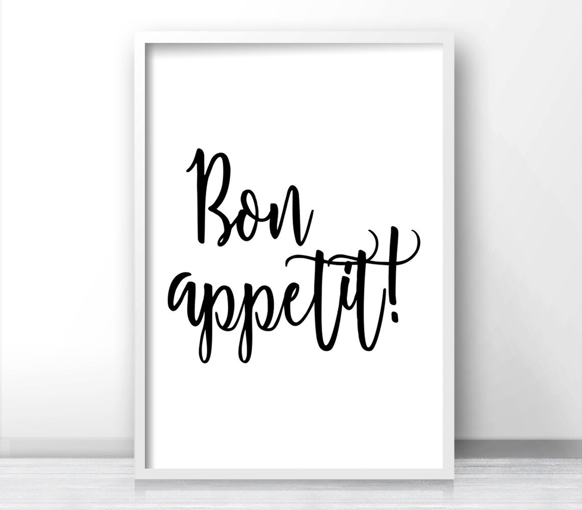 Bon Appetit Typography Kitchen and Dining Room Art Print - Image 4