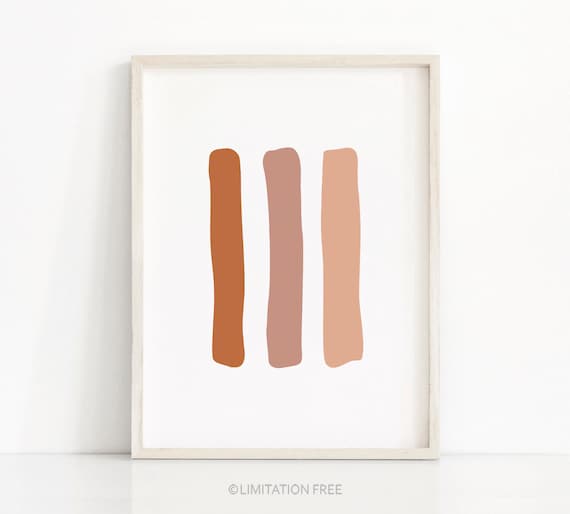 Wall Art Brush Strokes Print Instant Modern Minimalist Art Abstract Print Earth Tones Decor Scandinavian Poster Art