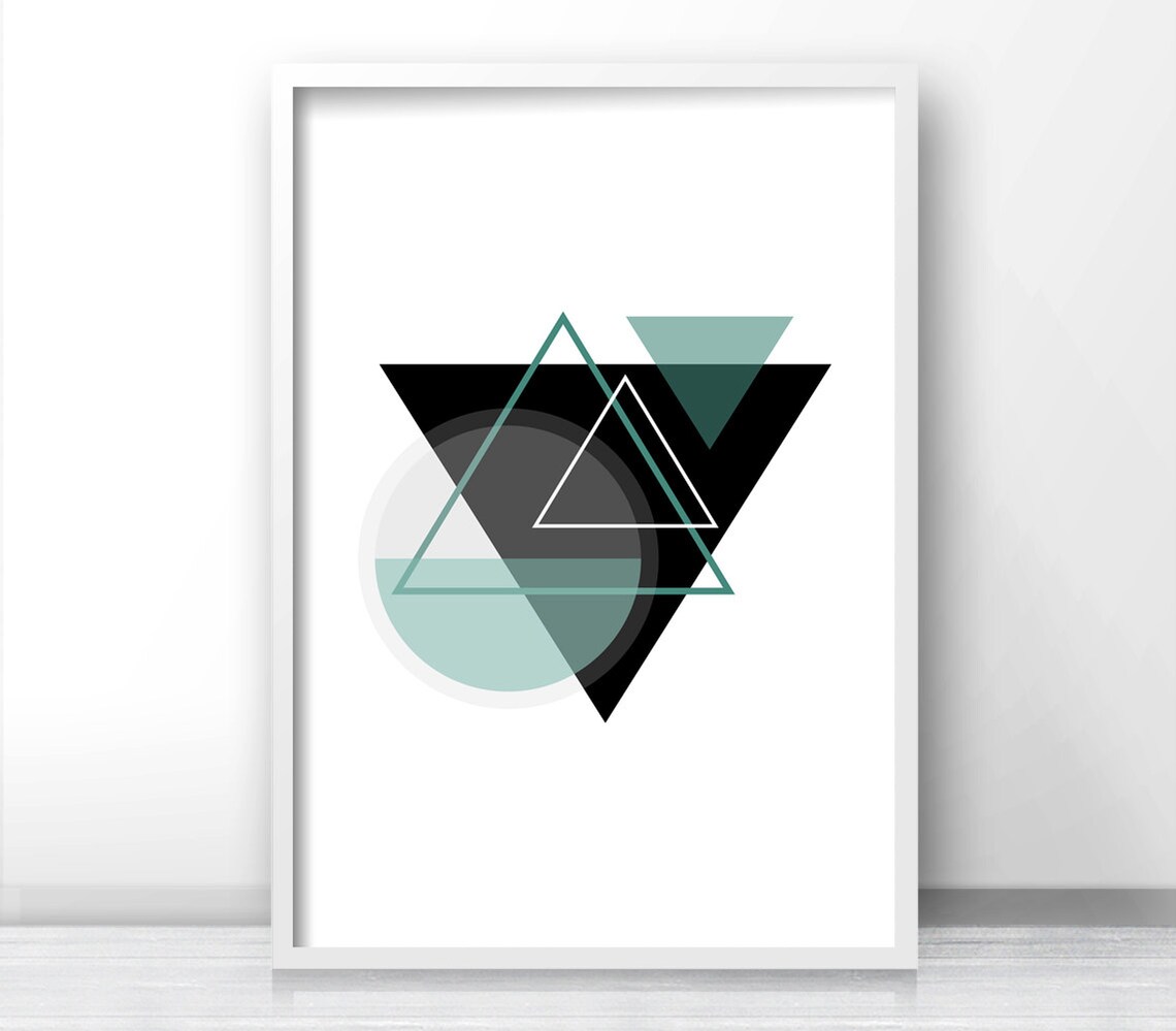 Modern Abstract Geometric Wall Art Print Decor - Image 4