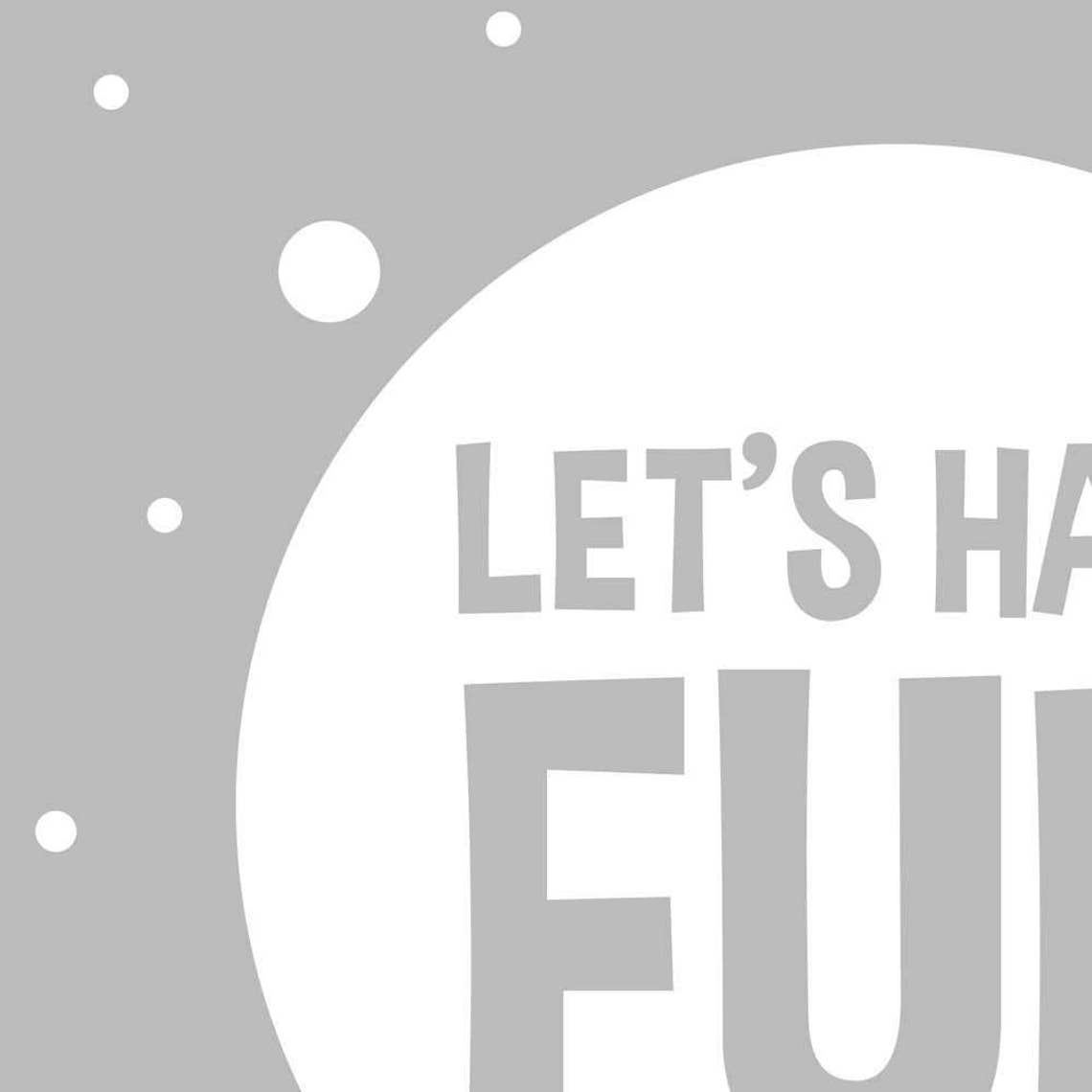 Panda Bear Lets Have Fun Nursery Wall Art Grey White Kids Print - Image 3