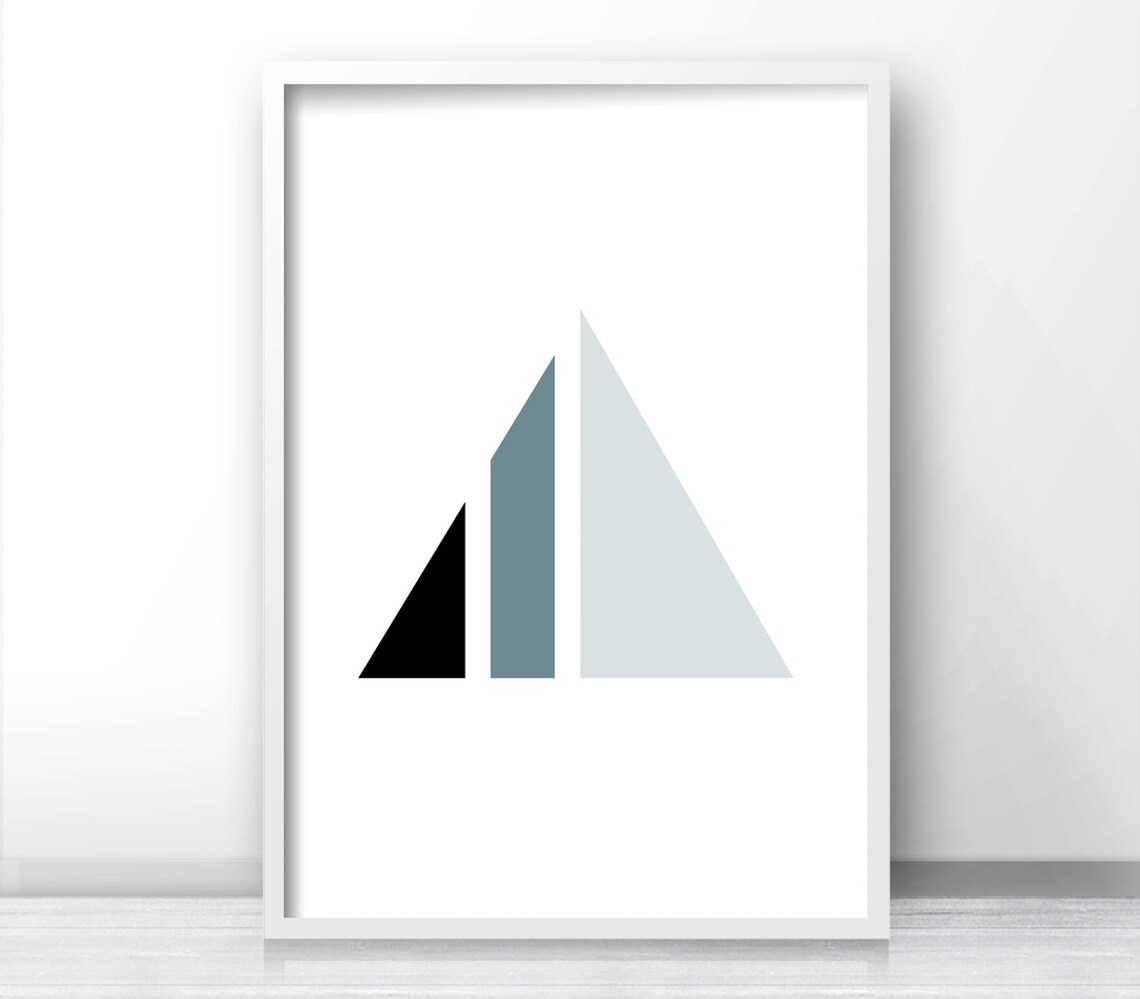 Geometric Abstract Art Print, Minimalist Modern - Image 4