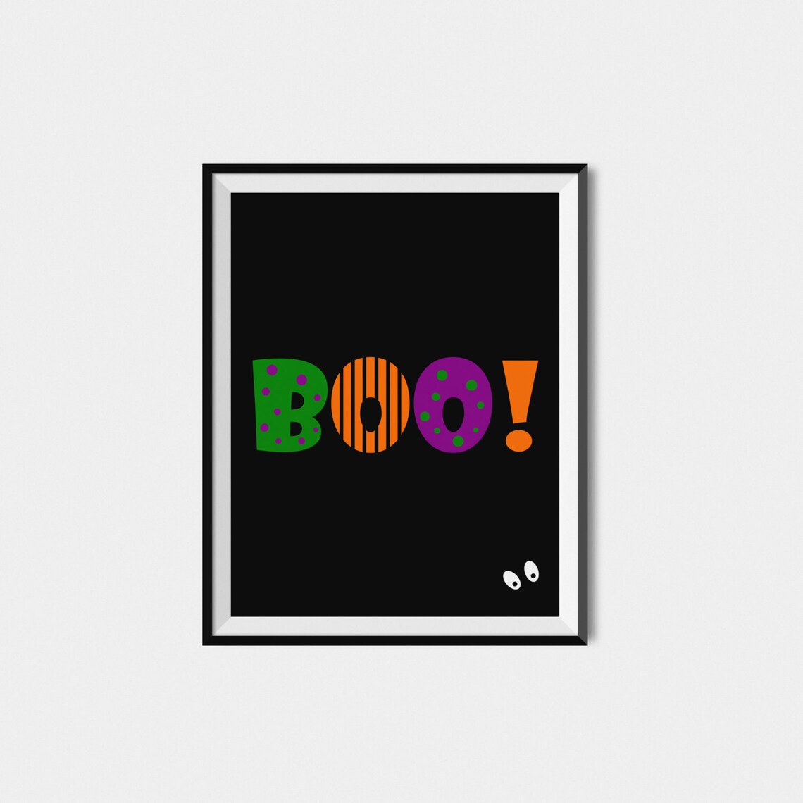 Boo Halloween Decor Art Print, Halloween Sign