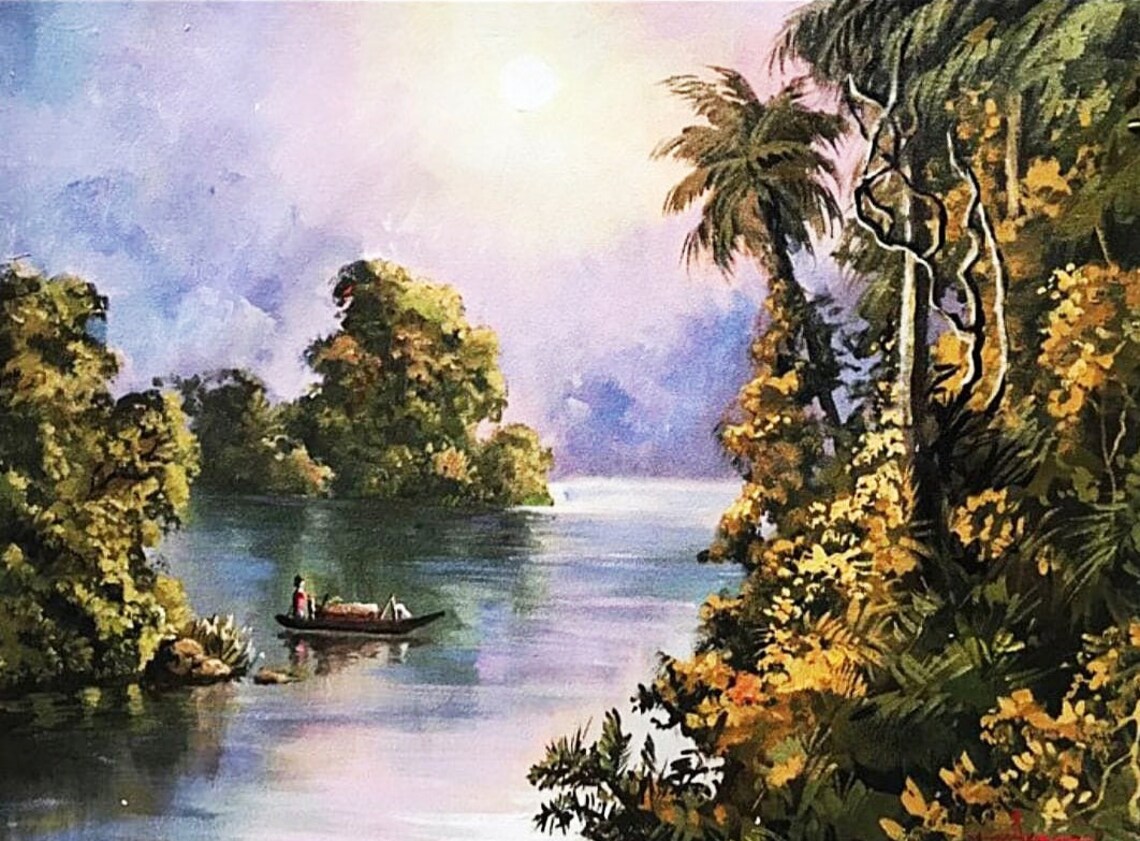 River in Europe, Unique Landscape Art Print - Image 3