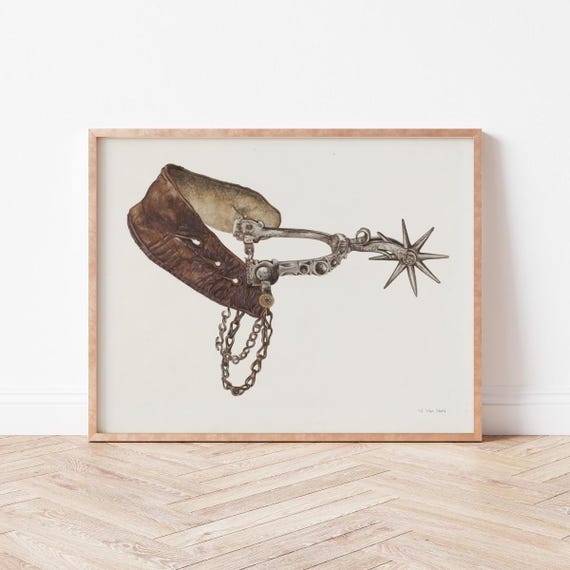 Vintage Western Cowboy Print Wall Art Decor Wild West Prints Wildviolets We0004