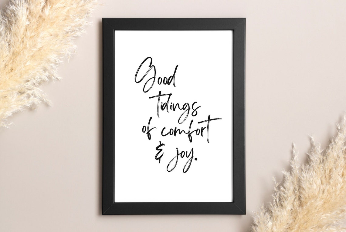 Good Tidings of Comfort and Joy Script Holiday Wall Decor Poster - Image 5