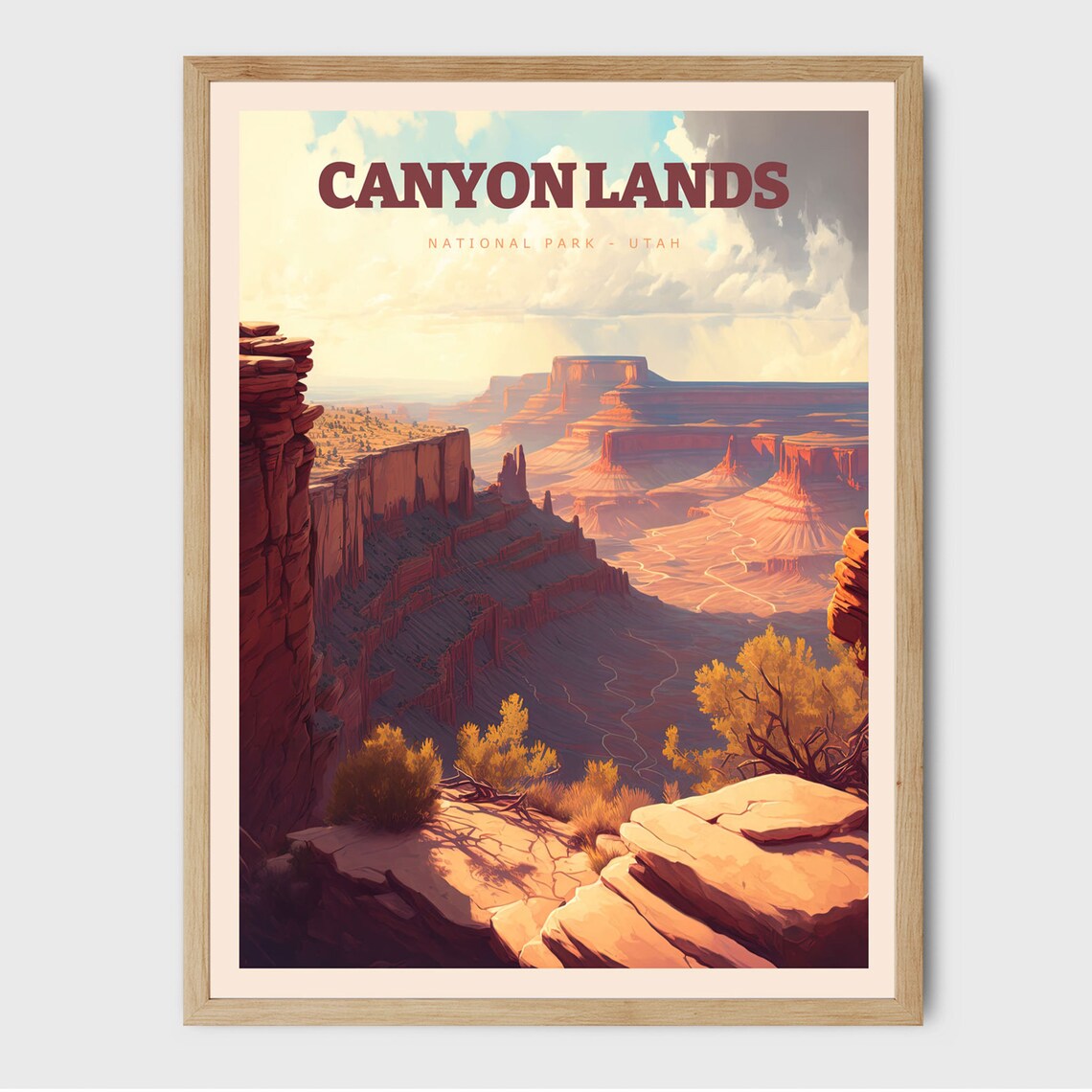 Canyonlands Watercolor National Park Art Print