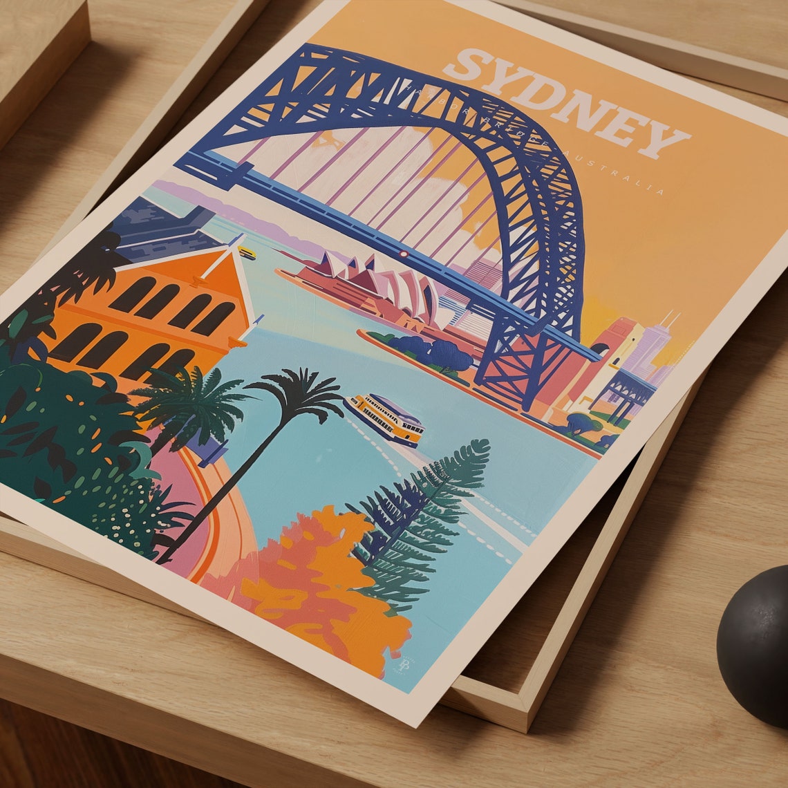 Sydney Australia Harbour Bridge Opera House Sunset Harbor View Poster - Image 3
